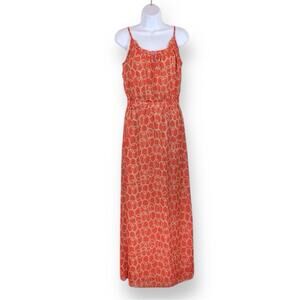 BANANA REPUBLIC Coral Chiffon Spaghetti Strap Maxi Dress